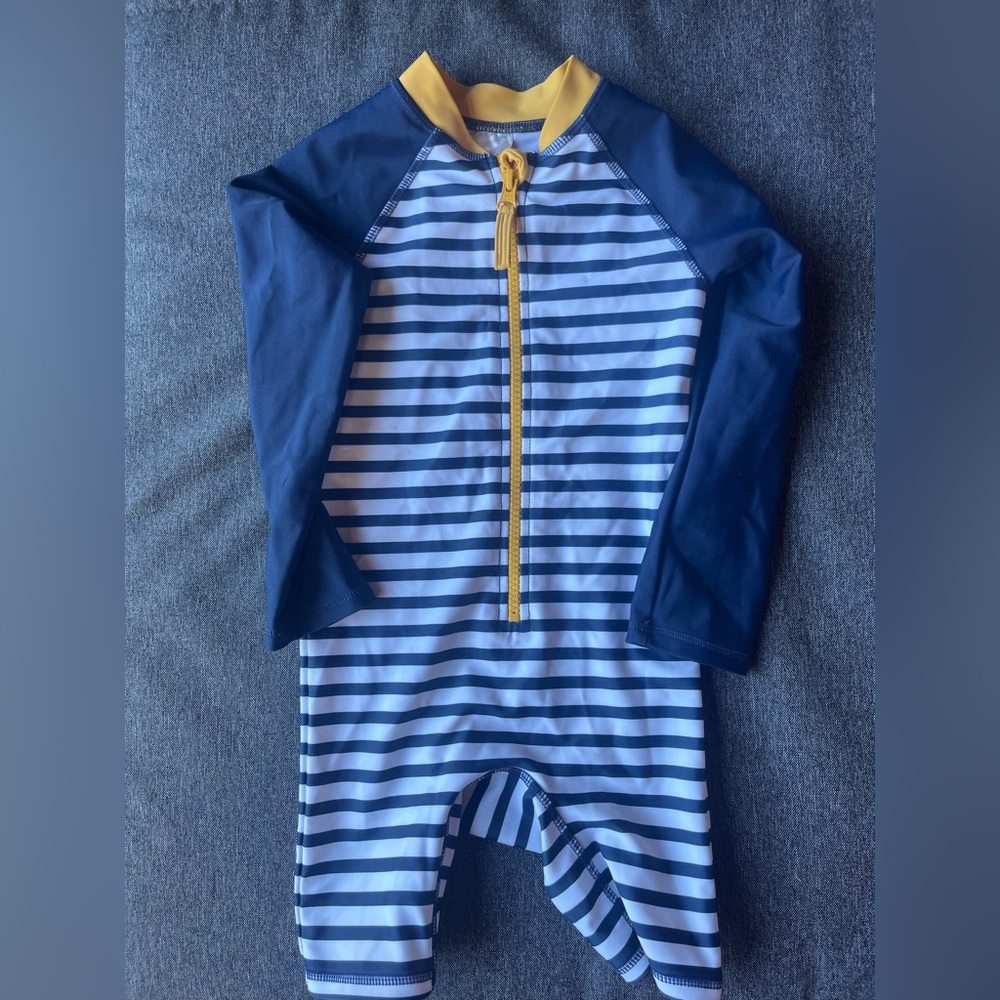 ☀️2/10$☀️ Striped Blue and Yellow Swimsuit